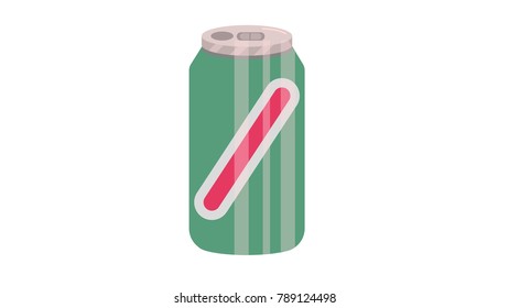 Drink can bottle isolated vector illustration