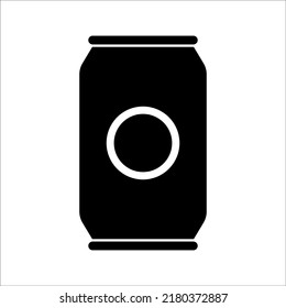 drink can icon. aluminum soda can line art vector icon for apps and websites on white background