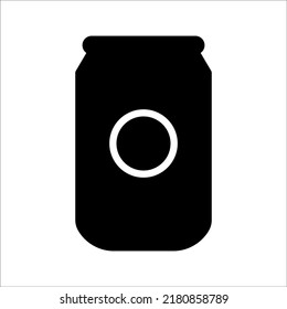 drink can icon. aluminum soda can line art vector icon for apps and websites on white background