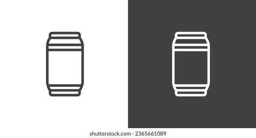 Drink can icon, Drink can packaging vector icon in trendy line style on white background. Soft drink icon in modern packaging.