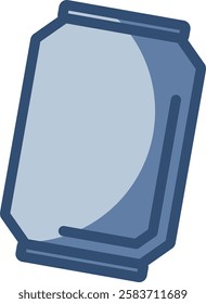 drink can icon, transparent background. replaceable blue color design