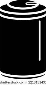 drink can icon vector line art design editable stroke.eps