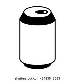 A drink can line icon isolated on white
