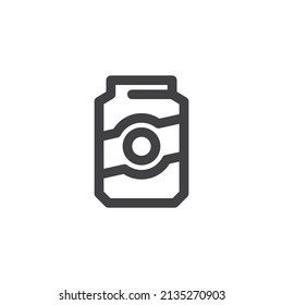 Drink can line icon. linear style sign for mobile concept and web design. Soda drink outline vector icon. Symbol, logo illustration. Vector graphics