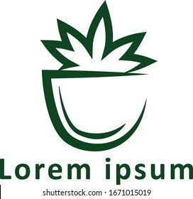 Drink Cannabis Logo Vector Design