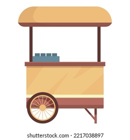 Drink Cart Icon Cartoon Vector. Food Truck. People Snack