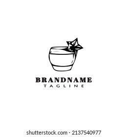 drink cartoon design logo template icon black modern isolated vector illustration