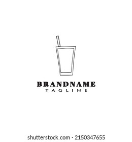 drink cartoon design logo template icon black modern isolated vector illustration