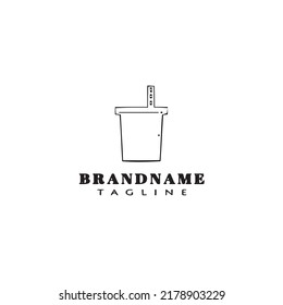 drink cartoon design logo template icon black modern isolated vector illustration