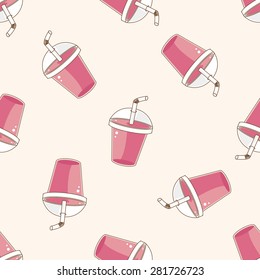drink , cartoon seamless pattern background