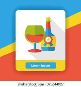 drink champagne flat icon