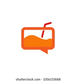 Drink Chat Logo Icon Design
