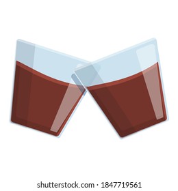 Icono de las vítores de bebida. Dibujo de animadores de bebidas icono vectorial para el diseño web aislado en fondo blanco