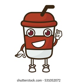 Drink Chocolate Character Vector Logo Design Element