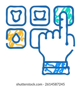 drink choosing doodle icon sketch vector. drink choosing sign. isolated symbol illustration