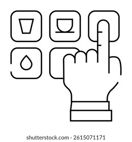 drink choosing line icon vector. drink choosing sign. isolated contour symbol black illustration