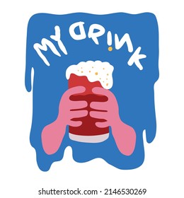Drink clip art , Vector illustration isoalted