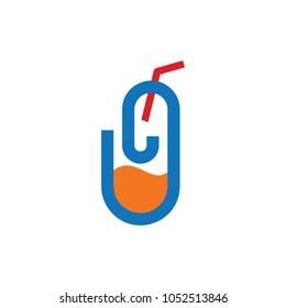 Drink Clip Logo Icon Design