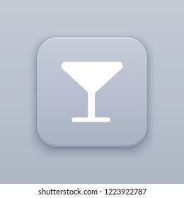 Drink, Cocktail button, best vector on a gray background