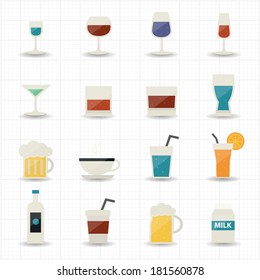Drink and cocktail icons