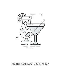 Drink Cocktails Vector Icon Design