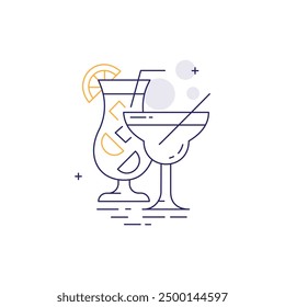 Drink Cocktails Vector Icon Design