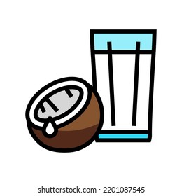 drink coconut coco color icon vector. drink coconut coco sign. isolated symbol illustration