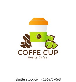LOGOTIPO COFEE CUP BEBER SENCILLO Y DE ESTILO PLANO PARA IDENTIDAD DE MARCA DE LOGOTIPO CAFFE Y ALIMENTOS