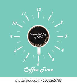 drink coffee all the time , vector coffee