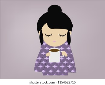 drink coffee cartoon