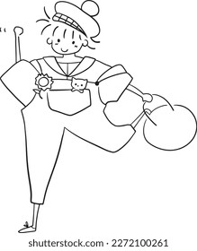 Drink coffee cartoon doodle kawaii anime coloring page cute illustration clipart character chibi manga comic drawing line art free download