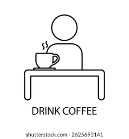 drink coffee icons  symbol vector elements for infographic web
