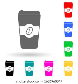 to drink coffee multi color style icon. Simple glyph, flat vector of bad habbits icons for ui and ux, website or mobile application