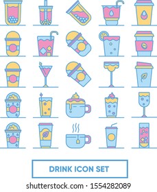 Drink With Color Icon Set