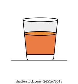 drink color line icon with white background vector stock illustration