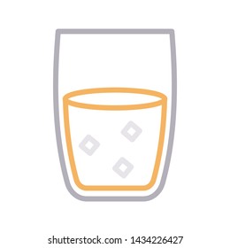 drink color line vector icon