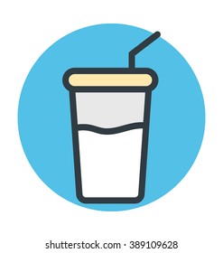 Drink Colored Line Vector Icon