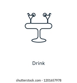 Drink concept line icon. Linear Drink concept outline symbol design. This simple element illustration can be used for web and mobile UI/UX.