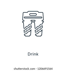 Drink concept line icon. Linear Drink concept outline symbol design. This simple element illustration can be used for web and mobile UI/UX.