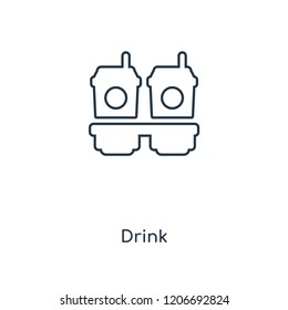 Drink concept line icon. Linear Drink concept outline symbol design. This simple element illustration can be used for web and mobile UI/UX.