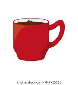 Drink concept represented by coffee mug icon. Isolated and flat illustration 
