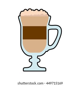 Drink concept represented by coffee mug glass icon. Isolated and flat illustration 