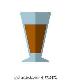 Drink concept represented by coffee mug glass icon. Isolated and flat illustration 