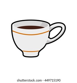 Drink concept represented by coffee mug icon. Isolated and flat illustration 