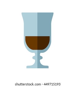 Drink concept represented by coffee mug glass icon. Isolated and flat illustration 