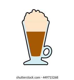 Drink concept represented by coffee mug glass icon. Isolated and flat illustration 