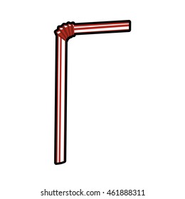 Drink concept represented by drinking straw icon. Isolated and flat illustration