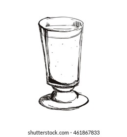 Drink concept represented by glass icon. Isolated and sketch illustration