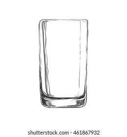 Drink concept represented by glass icon. Isolated and sketch illustration