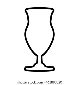 Drink concept represented by glass icon. Isolated and flat illustration